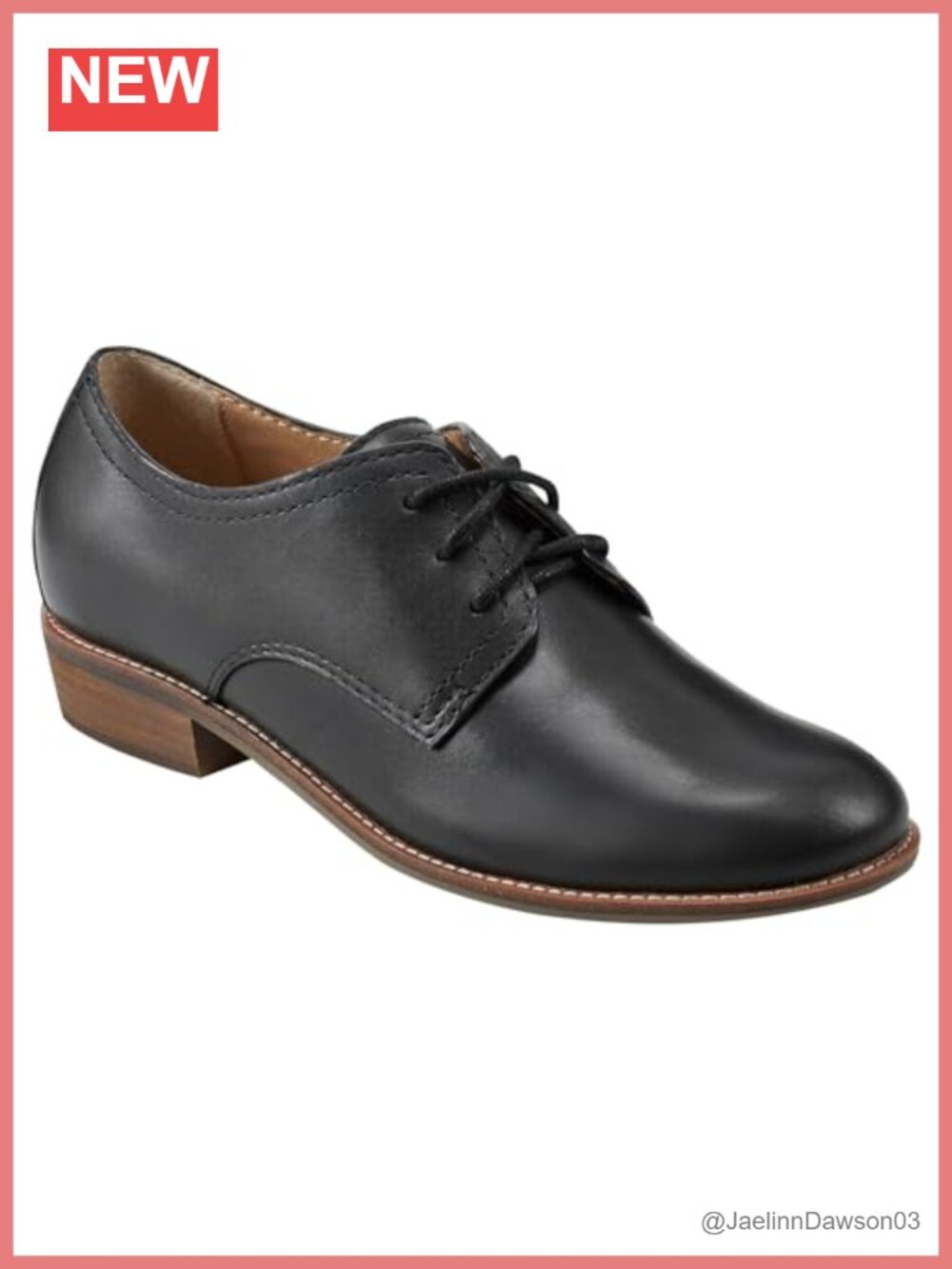 Women's Leather Oxford Flats - Memory Foam Cushioned Lace-Up Comfort Shoes